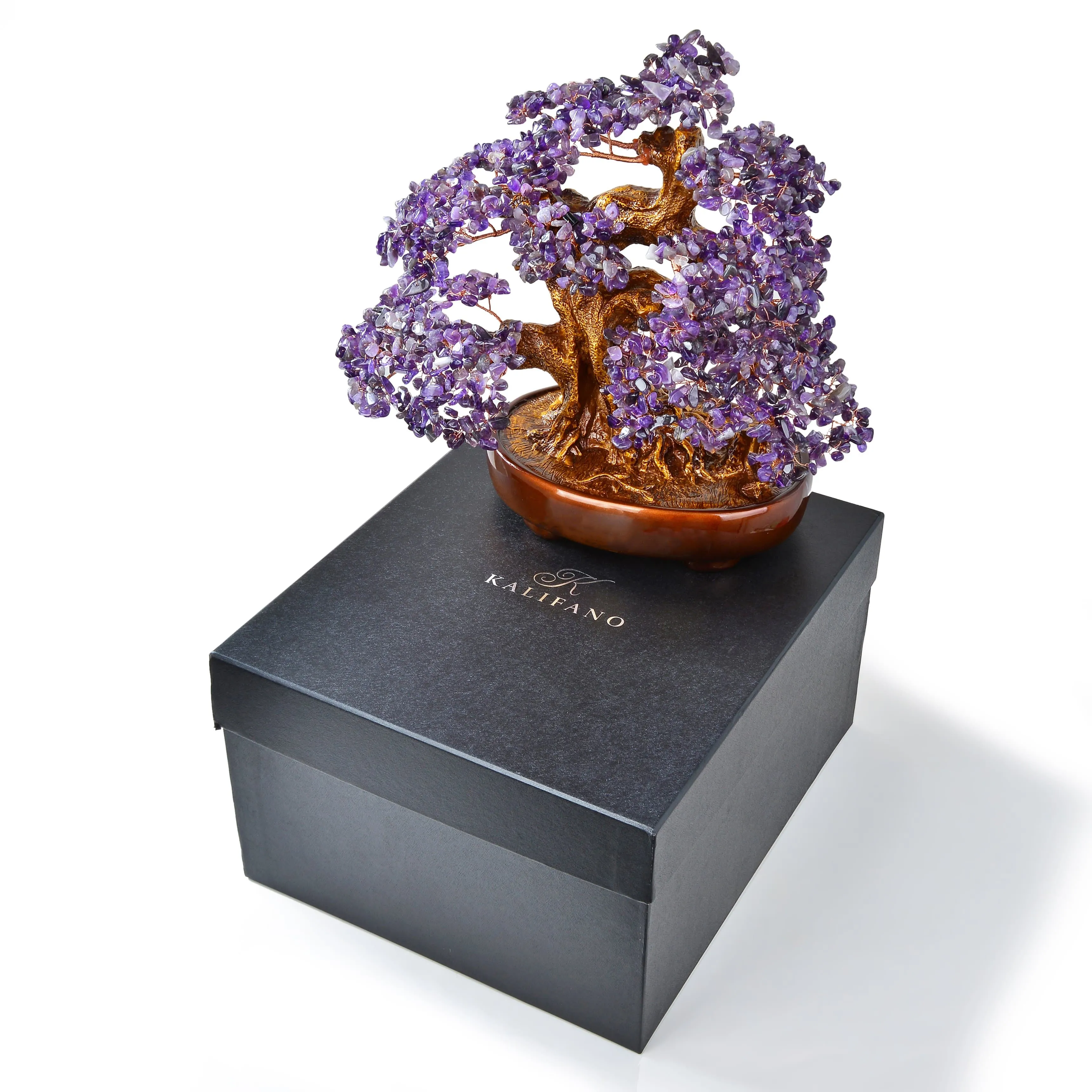 Amethyst Bonsai Tree of Life with 1,251 Natural Gemstones