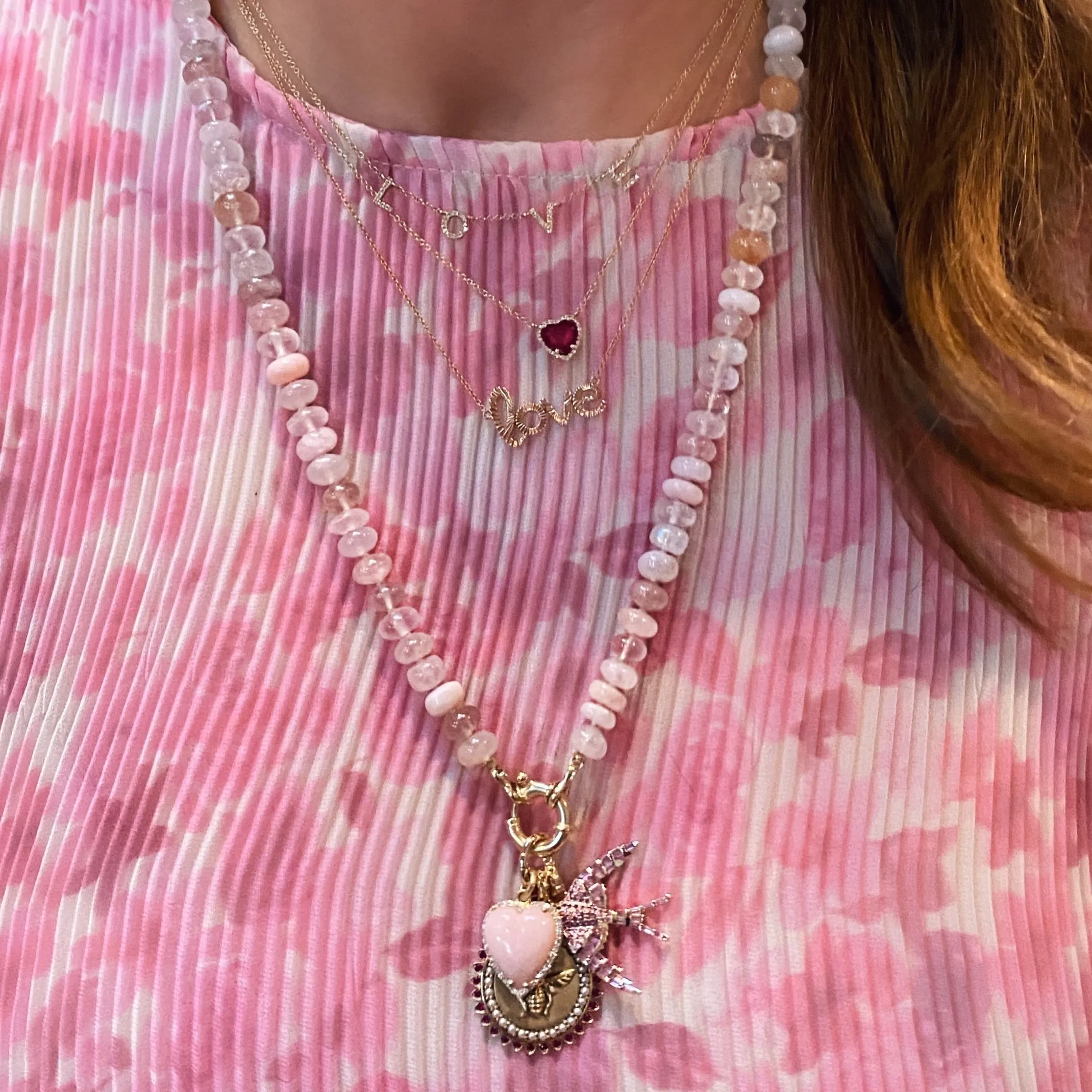Evelyn Baguette Bird Charm Pendant