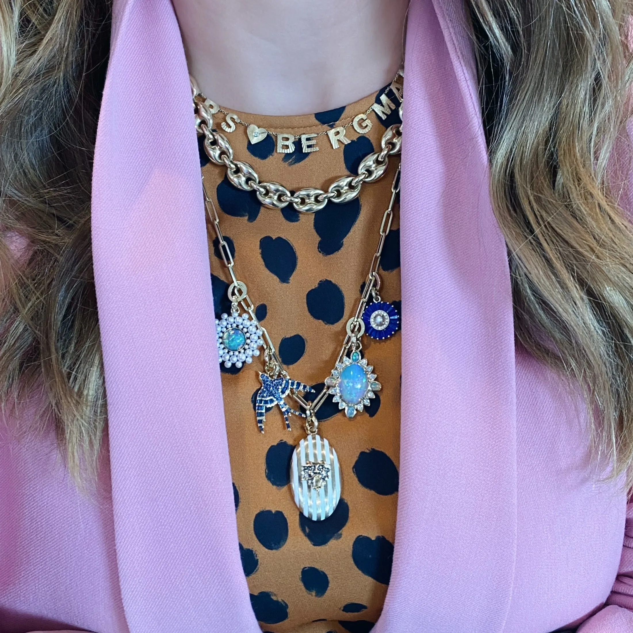 Evelyn Baguette Bird Charm Pendant