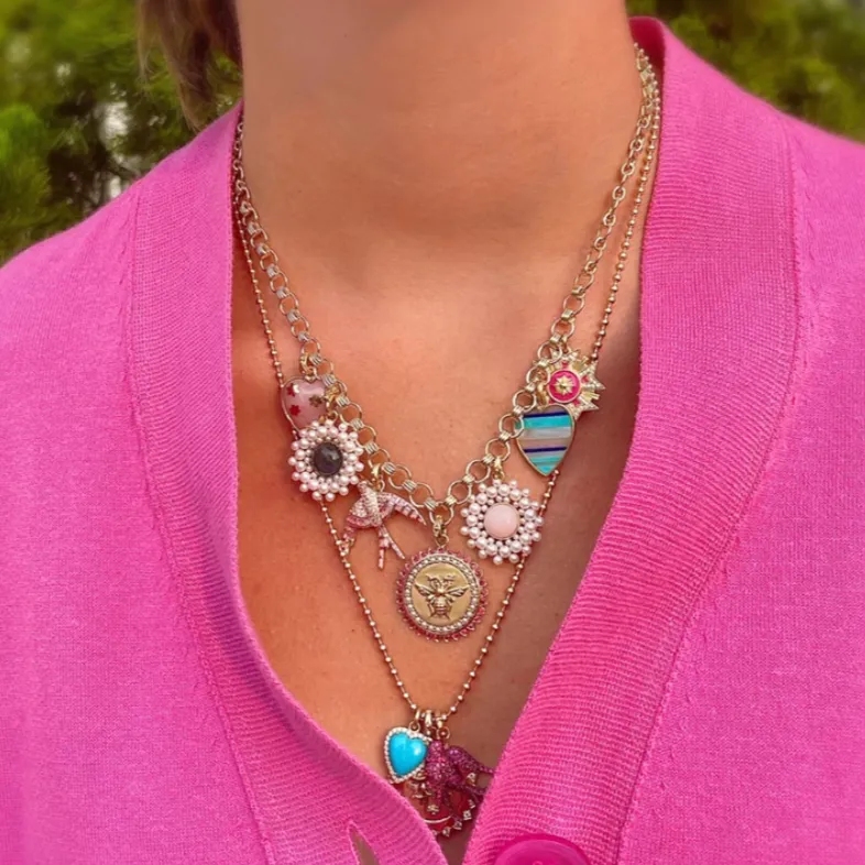 Evelyn Baguette Bird Charm Pendant